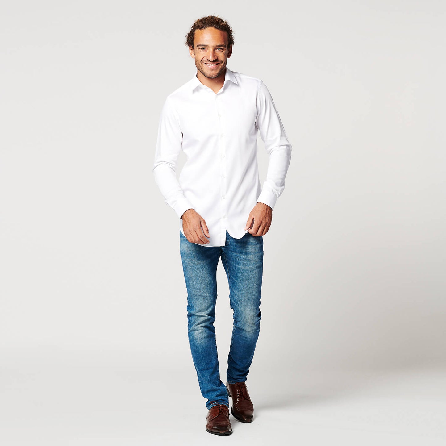 Shirt - Slim Fit Sleeve Lenght 7 - Circular White