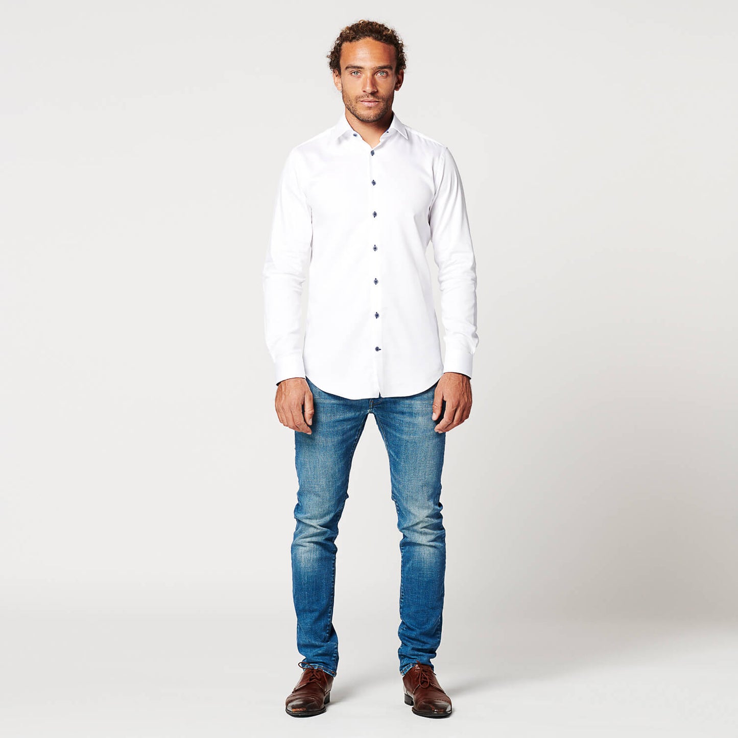 Overhemd - Slim Fit - Circular White Contrast