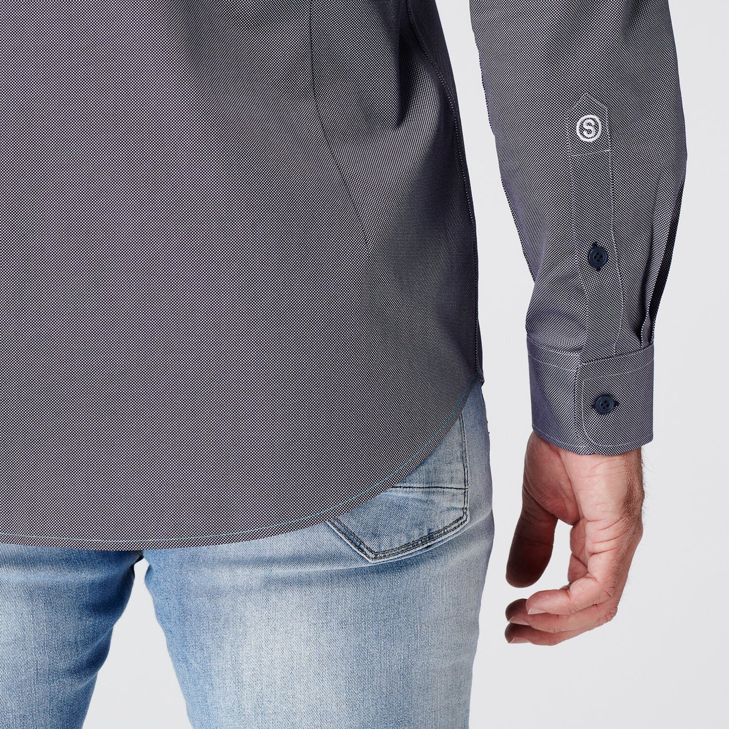 Shirt - Slim Fit - Navy Dot - (Last stock)