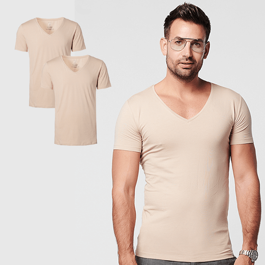 T-shirt - Deep V-neck 2-pack - Invisible