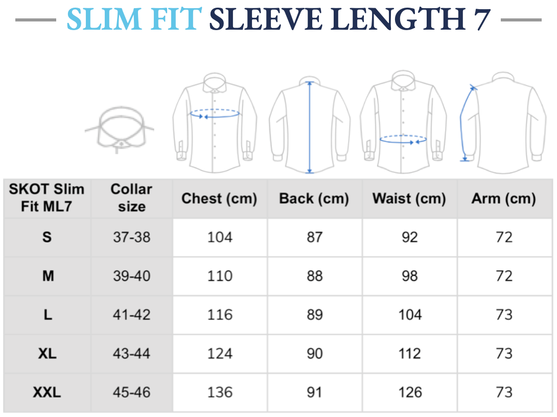 Shirt - Slim Fit Sleeve Lenght 7 - Circular White